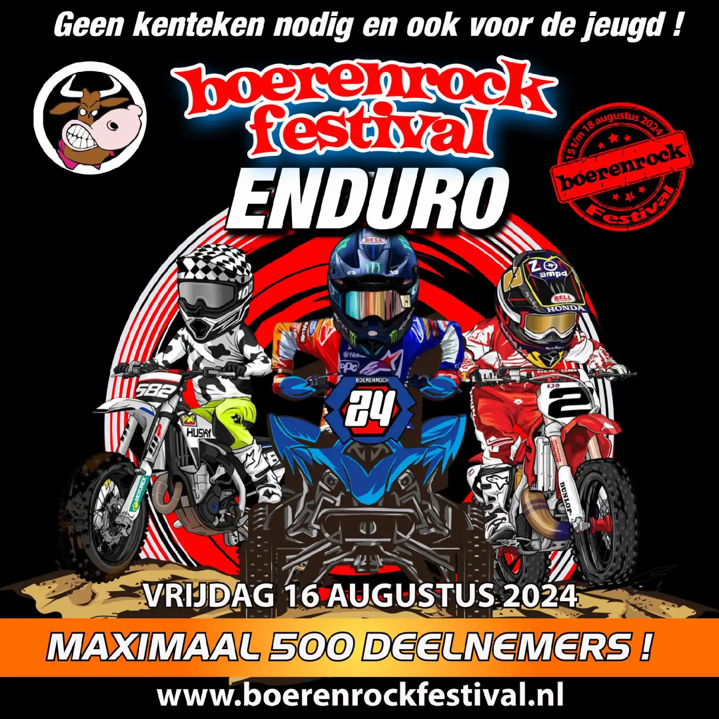 Enduro op Boerenrockfestival